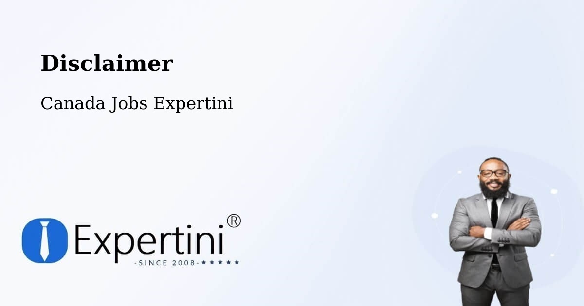 Disclaimer – Thunder Bay - Canada Jobs Expertini